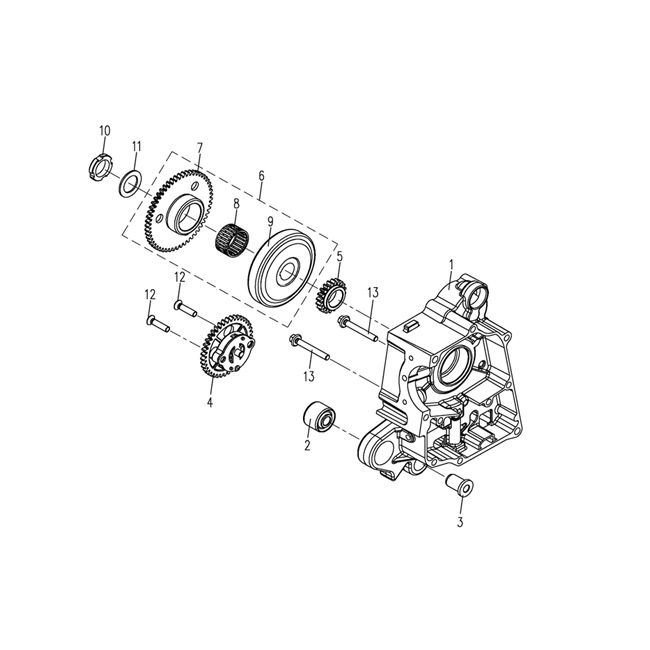 Demi-pompe à huile 3B3 50cc (Euro 4 ; après 2018)