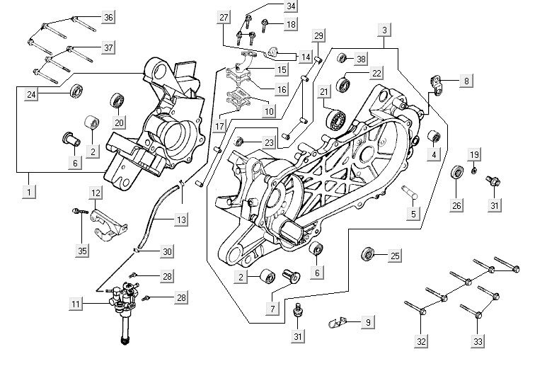 Pompe à huile Kymco Yup 2t ac blue