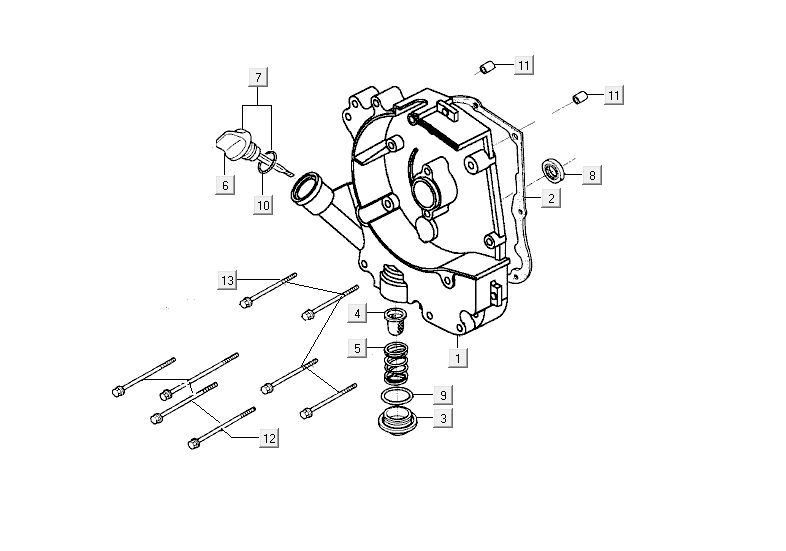 Carter d'huile Kymco Agility Fat 12' 4 temps gris foncé