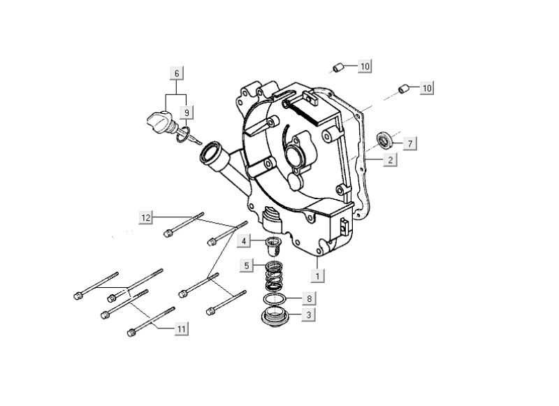 Carter d'injection Kymco Carry 4 temps euro4 blanc