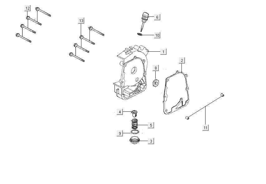 Carter d'huile Kymco City 16' 4 temps blanc