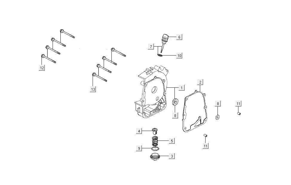 carter d'huile Kymco Super 8 4 temps (2007-2009) Bleu jaune