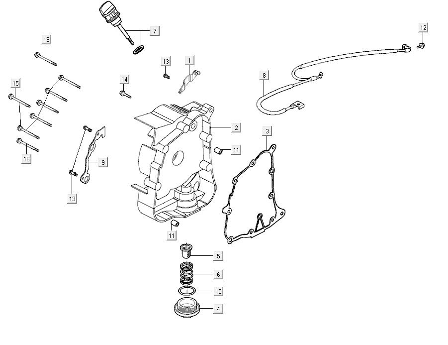 carter droit AGILITY 16+ 4T 200i Bleu clair métallisé mat
