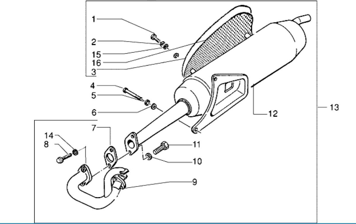 Silencieux catalytique Piaggio Zip RST