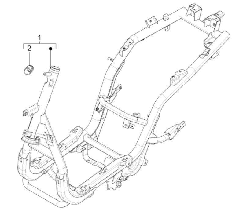 Châssis et cadre Piaggio Fly 125 4 temps 3V IE E3
