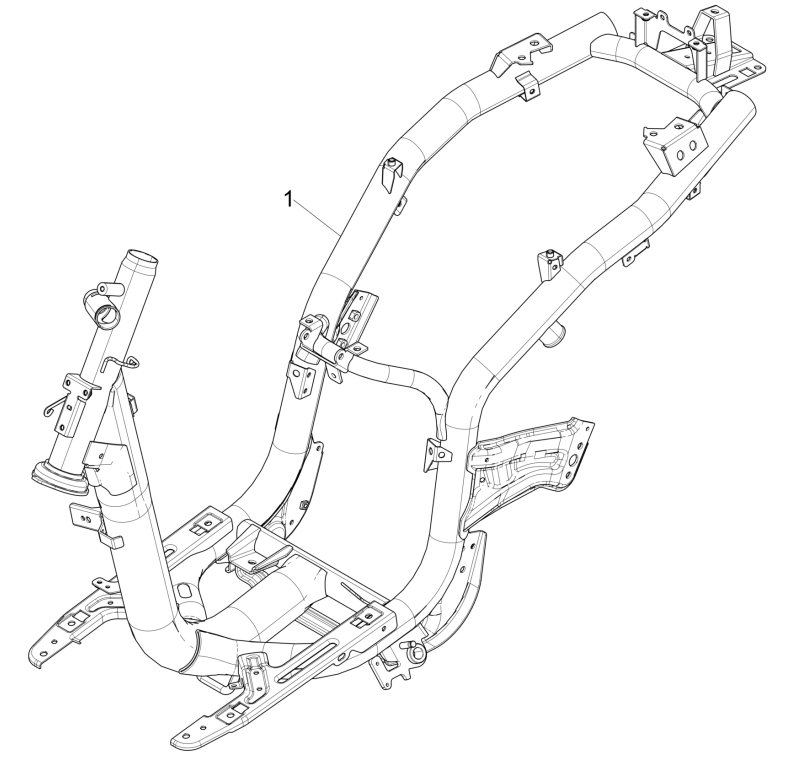 Châssis/cadre Piaggio Liberty 50 4 temps (IGET Euro 5)