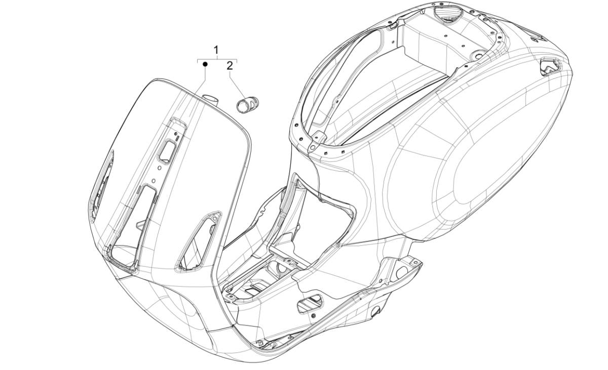 Châssis/Châssis Vespa Sprint 4 temps 3 soupapes (injection euro5 IGET)