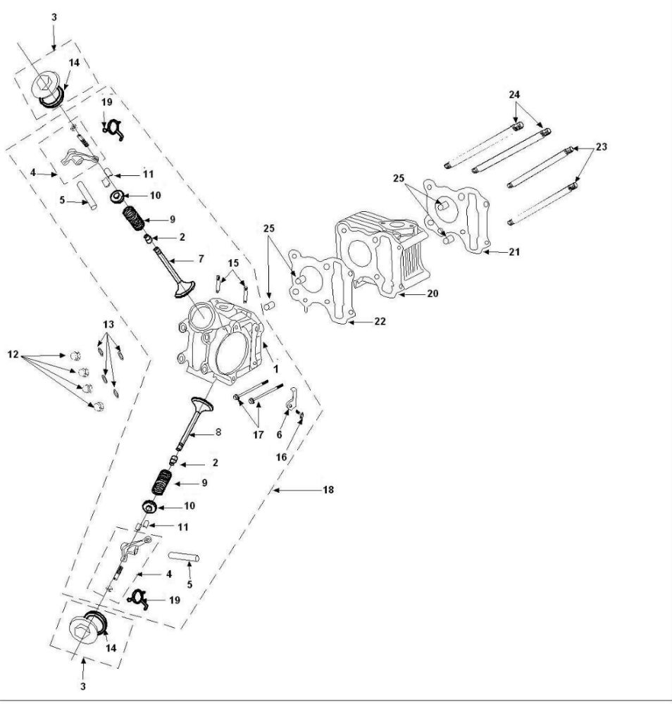 Culasse Peugeot Tweet 4 temps