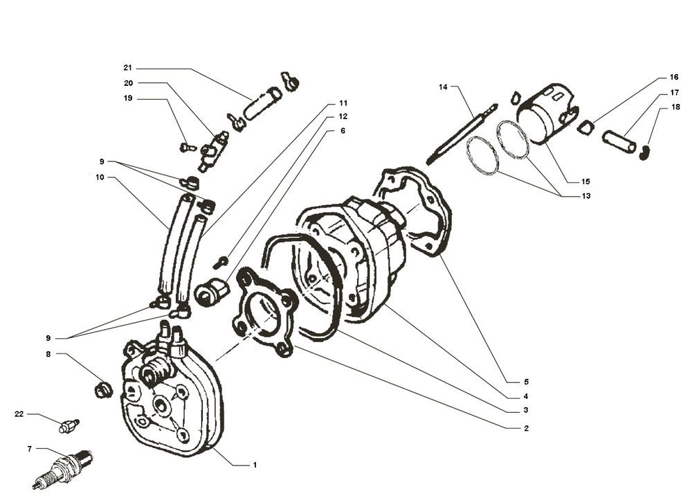 Cylindre Piston Yamaha Jog-R LC 2 temps