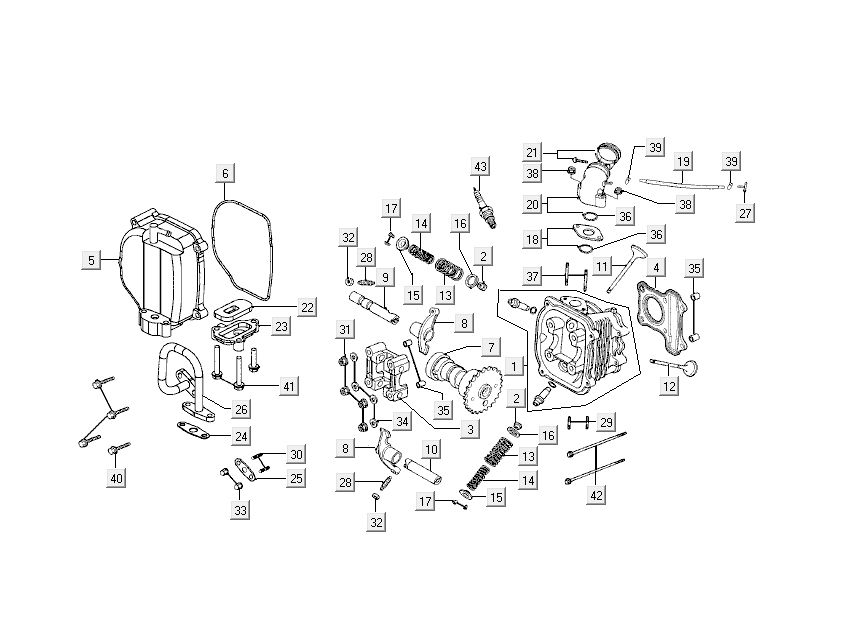 Cylindre Kymco Like 4 temps tecno argent comme T T 2015
