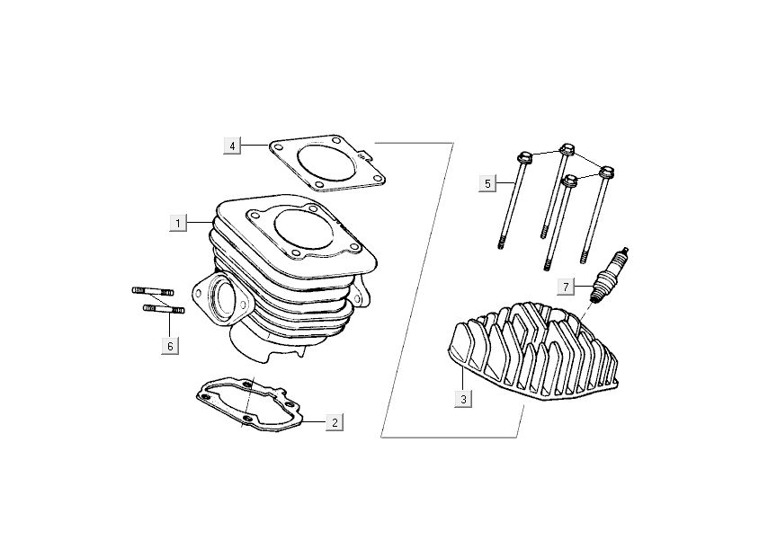 Cylindre Kymco Super9 ac om noir mat argent