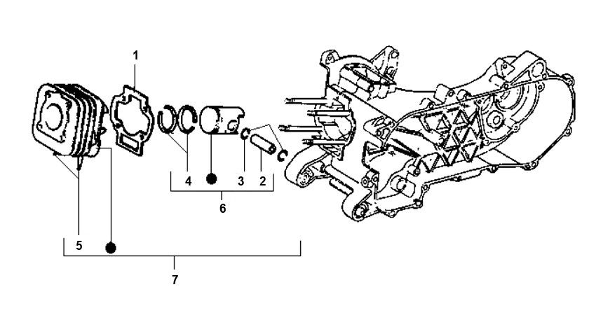 Cylindre Piaggio Typhoon 98-2005 2 temps