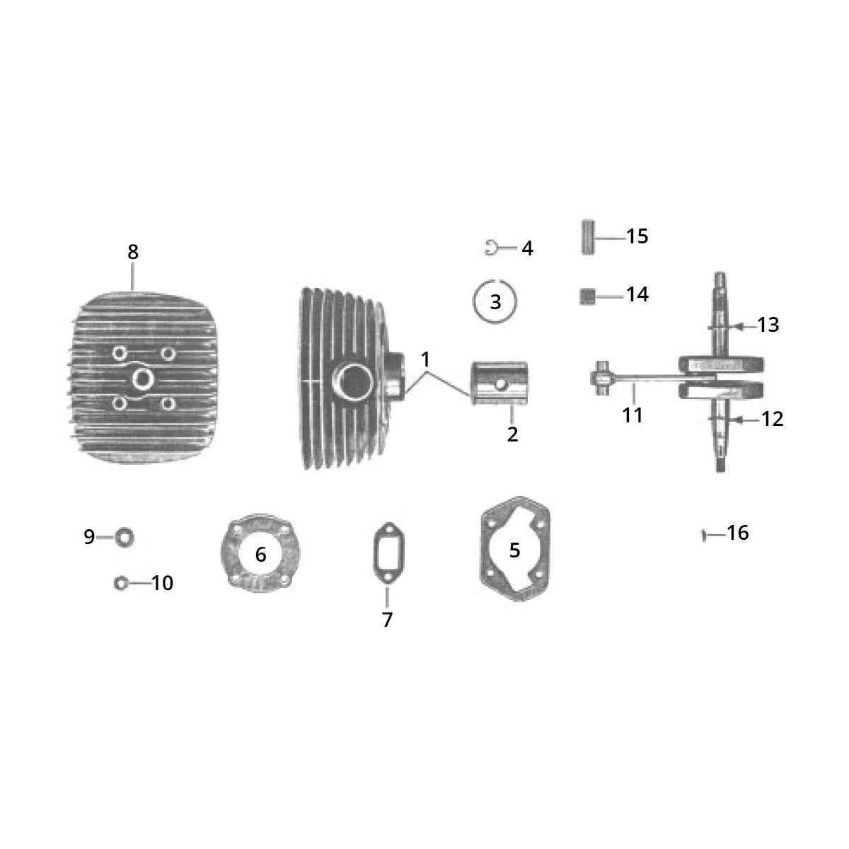 Cylindre Zundapp GTS 50 517-40L5