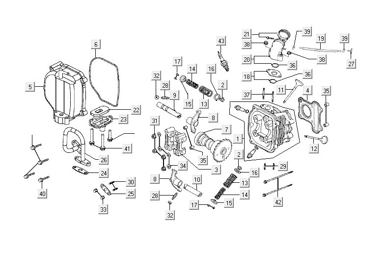 Pièces de cylindre Kymco Agility Fat 12' 4 temps blanc spécial