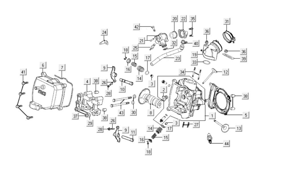 Culasse - Cache culasse Kymco Grand Dink 250cc
