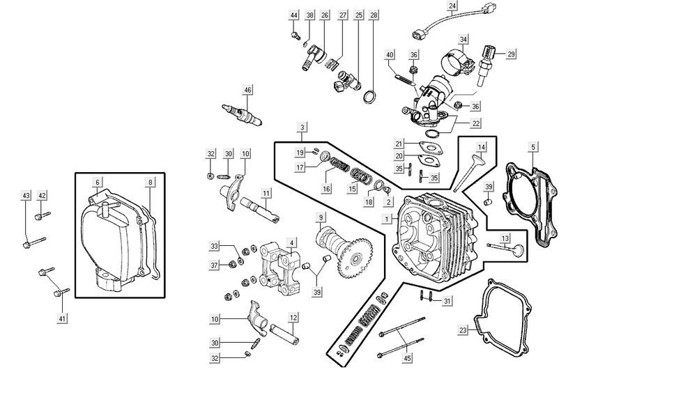 culasse AGILITY 16+ 4T 200i Bleu clair métallisé mat