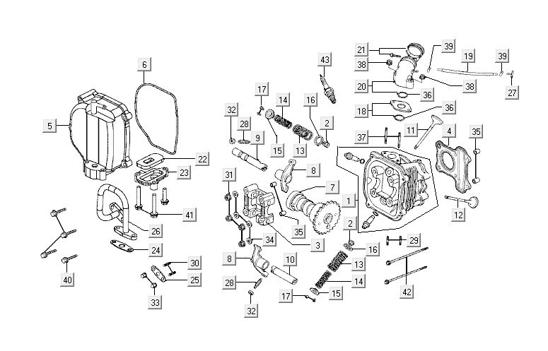 Culasse Kymco Agility 10' 4 temps argent