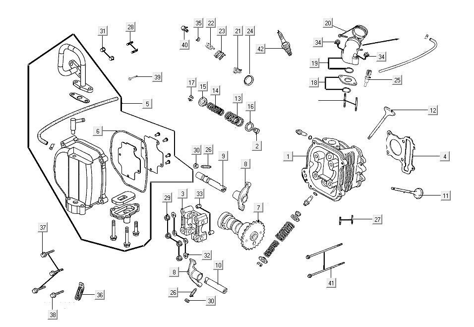 Culasse Kymco Carry injection 4 temps euro4 blanche