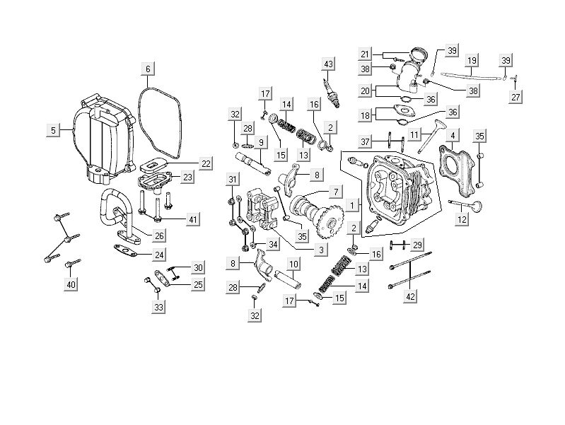 Culasse Kymco Delivery 4 temps noir