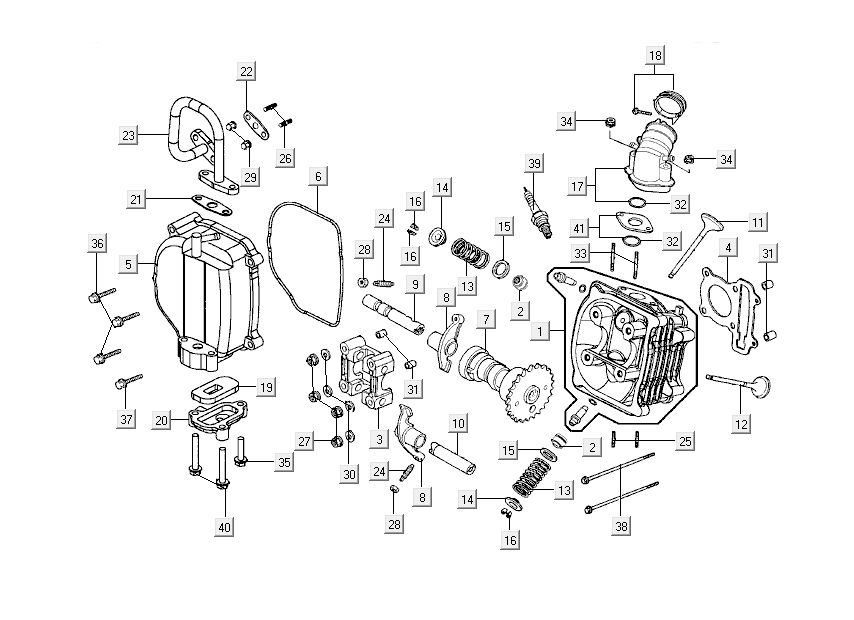 Culasse Kymco New Dink 4 temps noir métallisé