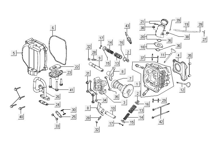 Culasse Kymco Vitality 4t ac anthracite