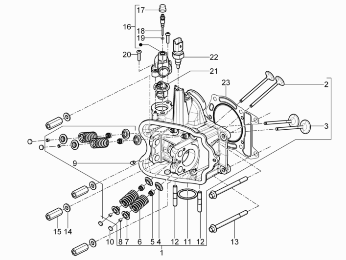 Culasse Piaggio Beverly 350 Sport Touring Euro 3 2013-2014