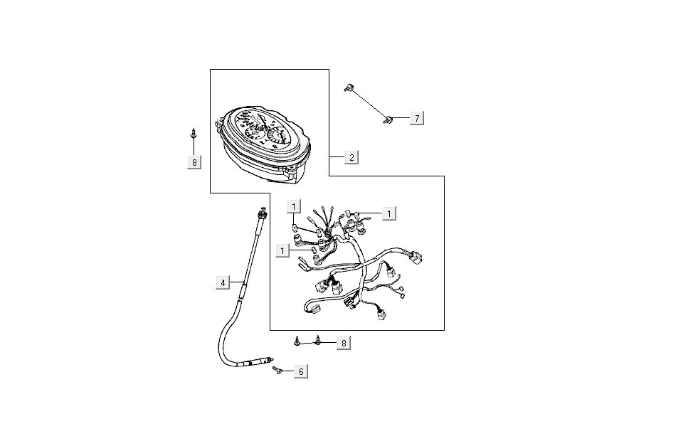câble de cockpit Kymco Super9 AC 2 temps nm argent - noir