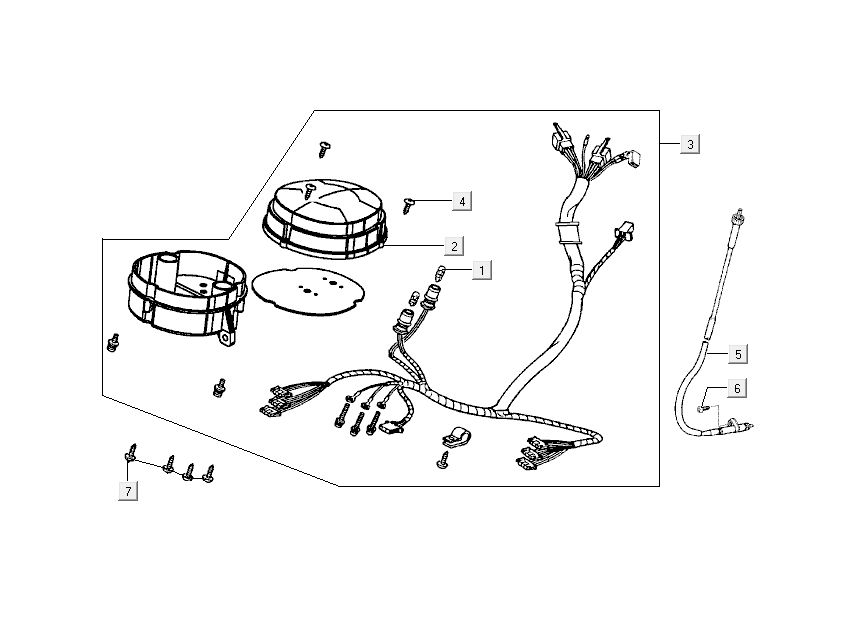 câble de comptoir de cockpit Kymco Sento 4 temps marron