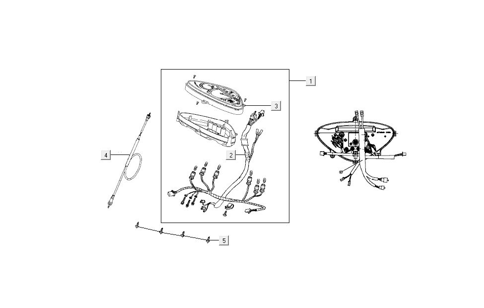 câble de comptoir de cockpit Kymco Super8 4 temps à partir de 2009 noir