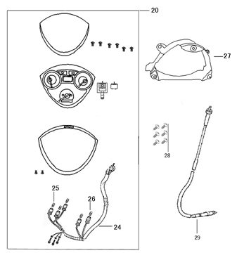 Cockpit-Teller China Classic S rouge