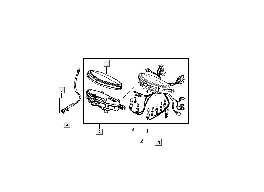 Cockpit - Comptoir - Câble Kymco Nexxon 4 temps gris foncé