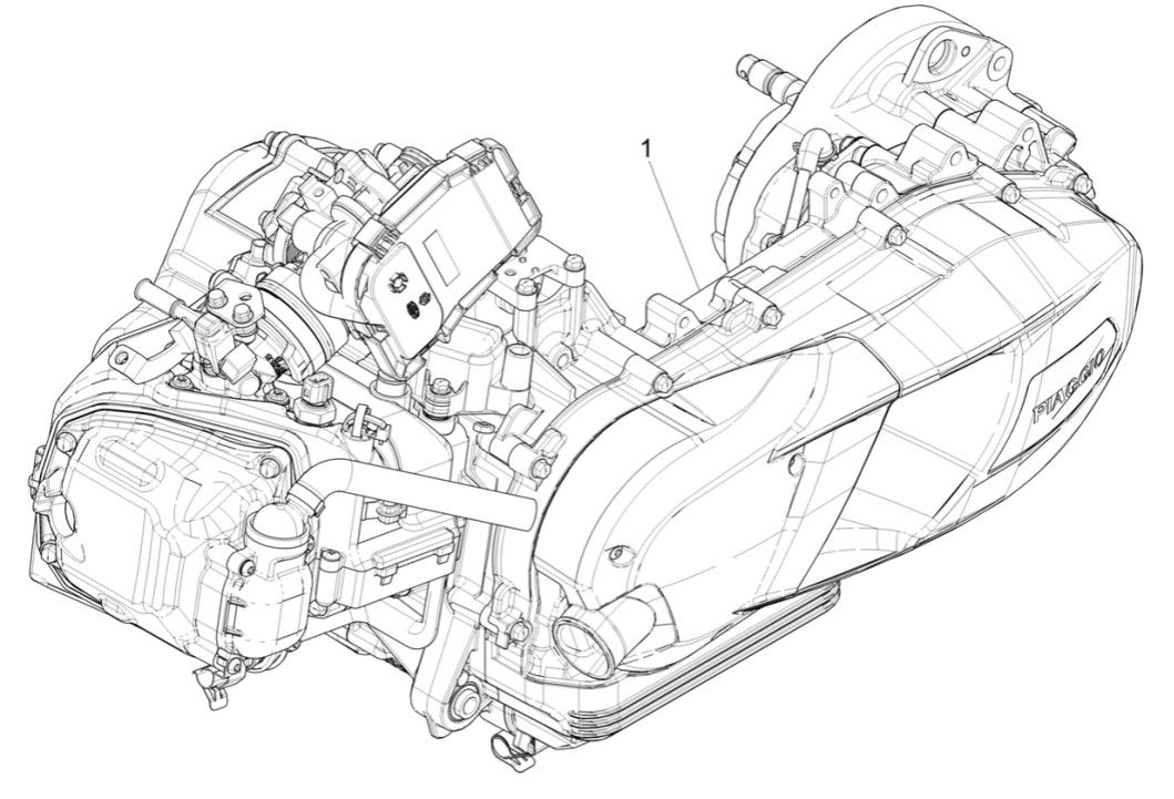 Moteur complet : Piaggio Liberty 125 4 temps 3V IE ABS (IGET Euro 5)