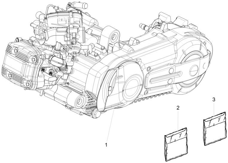 Moteur complet Piaggio MP3 500 LT Business 2014-2016
