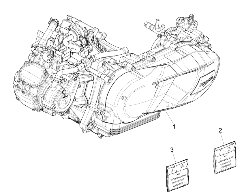 Moteur complet : Vespa GTS 125 4T E4 ABS 2019 (EMEA)