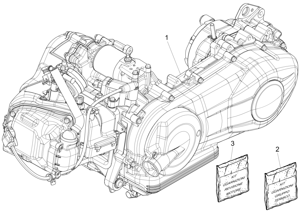 Bloc moteur complet Vespa Primavera 125 4T 3V ie ABS