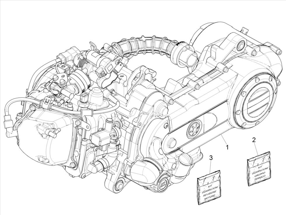 Moteur 4 temps Piaggo Zip complet (injection euro5 IGET)
