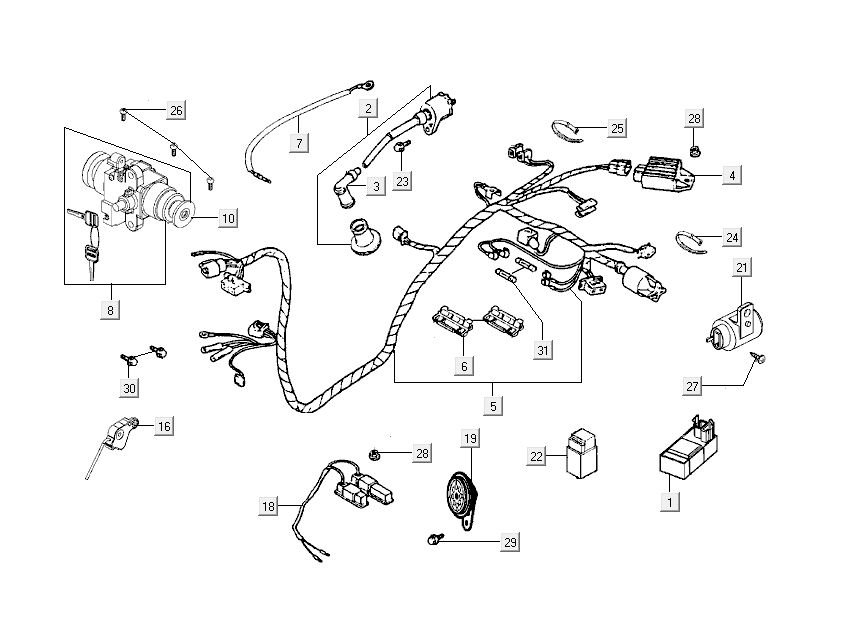 douille-cules-cdi Kymco Sento 4 temps bleu