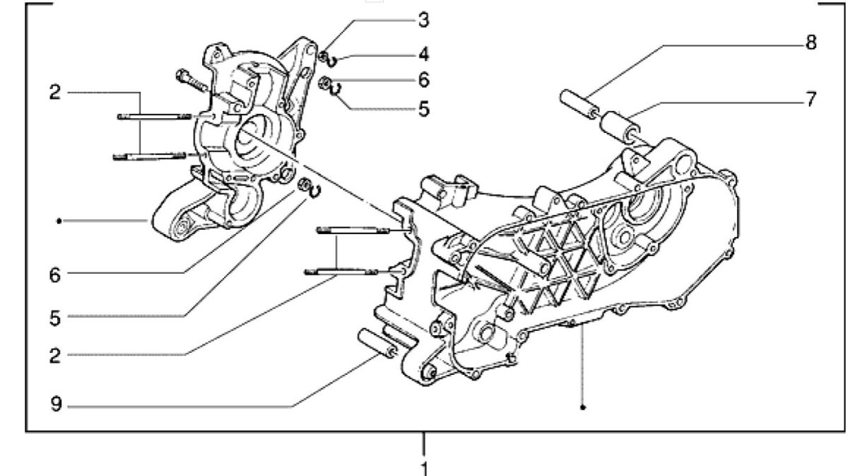 Carter moteur Piaggio Zip RST