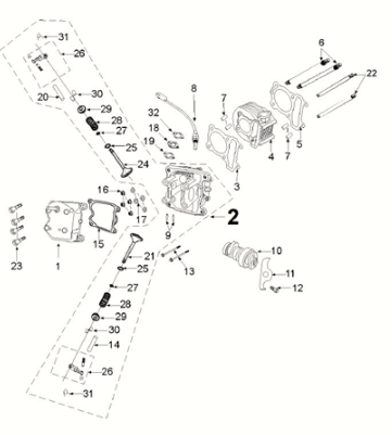 Cylinder head-cylinder Peugeot Tweet 125 Z PRO 2021-2022