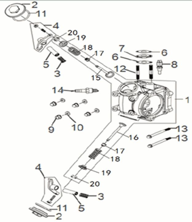 Culasse Sym Jet 14 50I E5