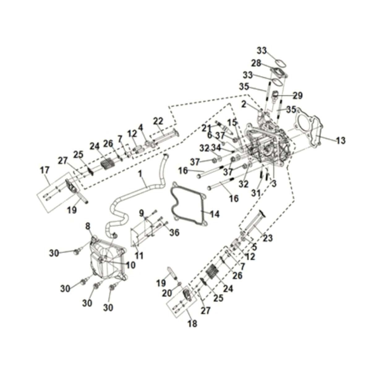 Cylinder Head Sym Symphony ST 125I LC E5