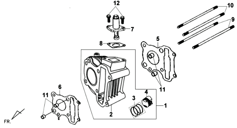 Joint de cylindre noir Jauge d'Huilesym Symphony SR (BK5560)