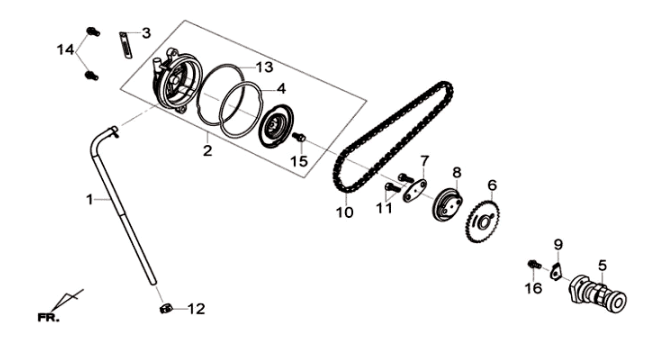 Couvre-culasse/Chaîne de distributionSym Joymax 125I ABS