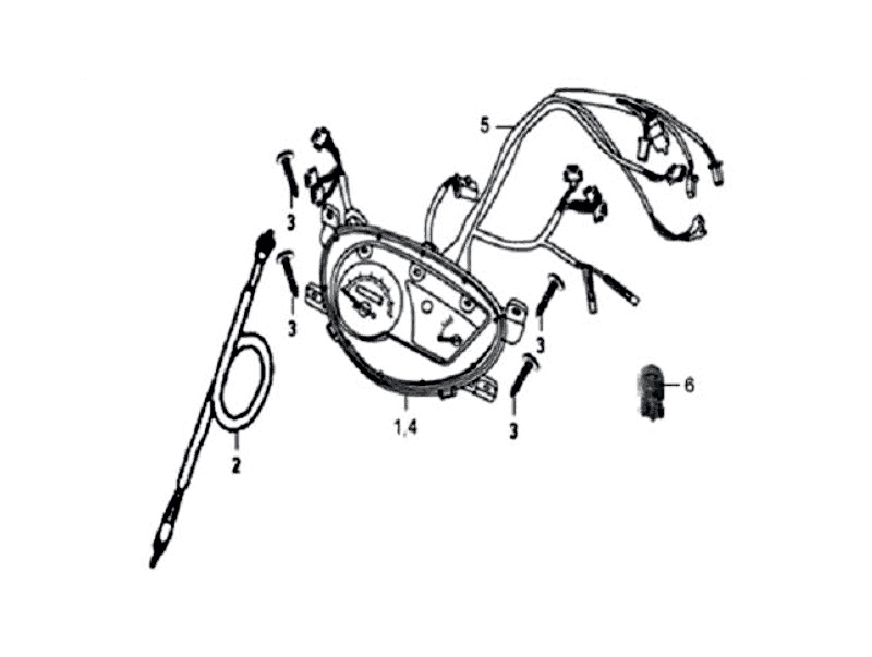 Faisceau de câbles de comptoir pour tableau de bord Sym Orbit (BU289) bleu