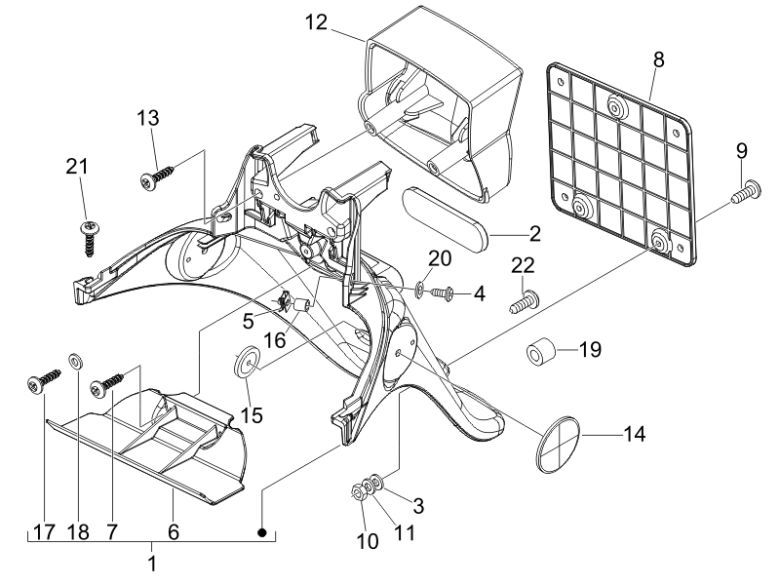 Bulle latérale Piaggio Fly 2 temps
