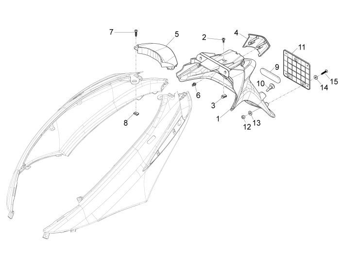 Bulle latérale Piaggio New Fly 4 temps 2 soupapes noir 98/a