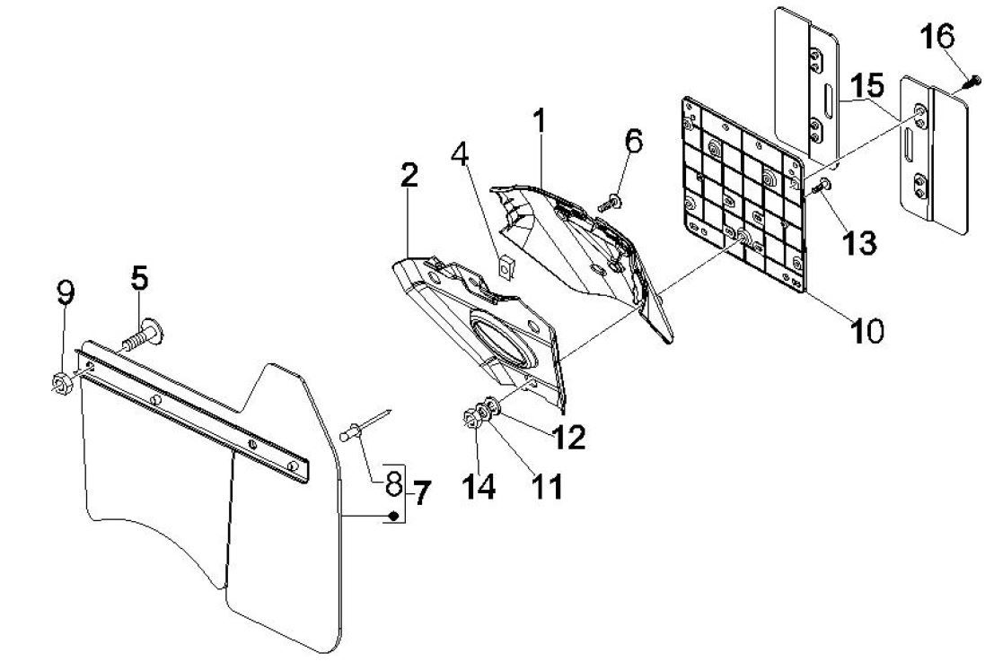 Housses Career - Bavette garde-boue Vespa GTV 250 4T 24V IE