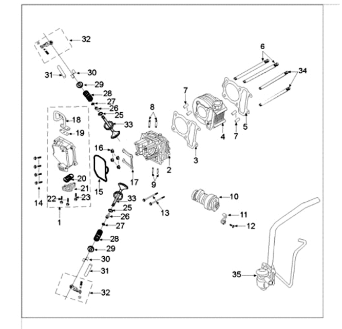Distributie Peugeot Tweet 125 E3 2010-2013