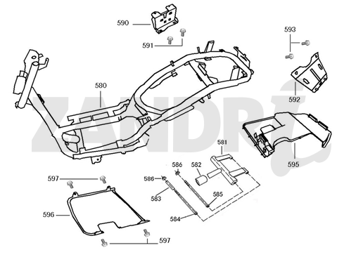 Pièces diverses Eagle-Wing Napoli bleu foncé