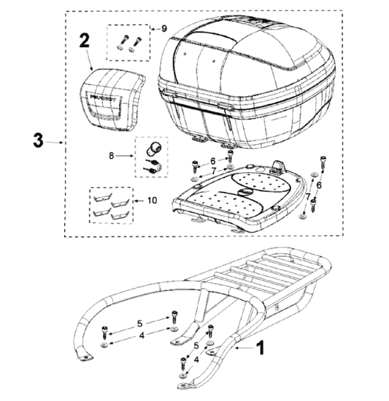 Drager Peugeot Django 125 Allure E3 2014-2017
